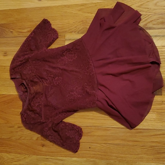 Weissman Balera Performance Half Sleeve Floral Lace Mini Dress MC - Picture 2 of 7